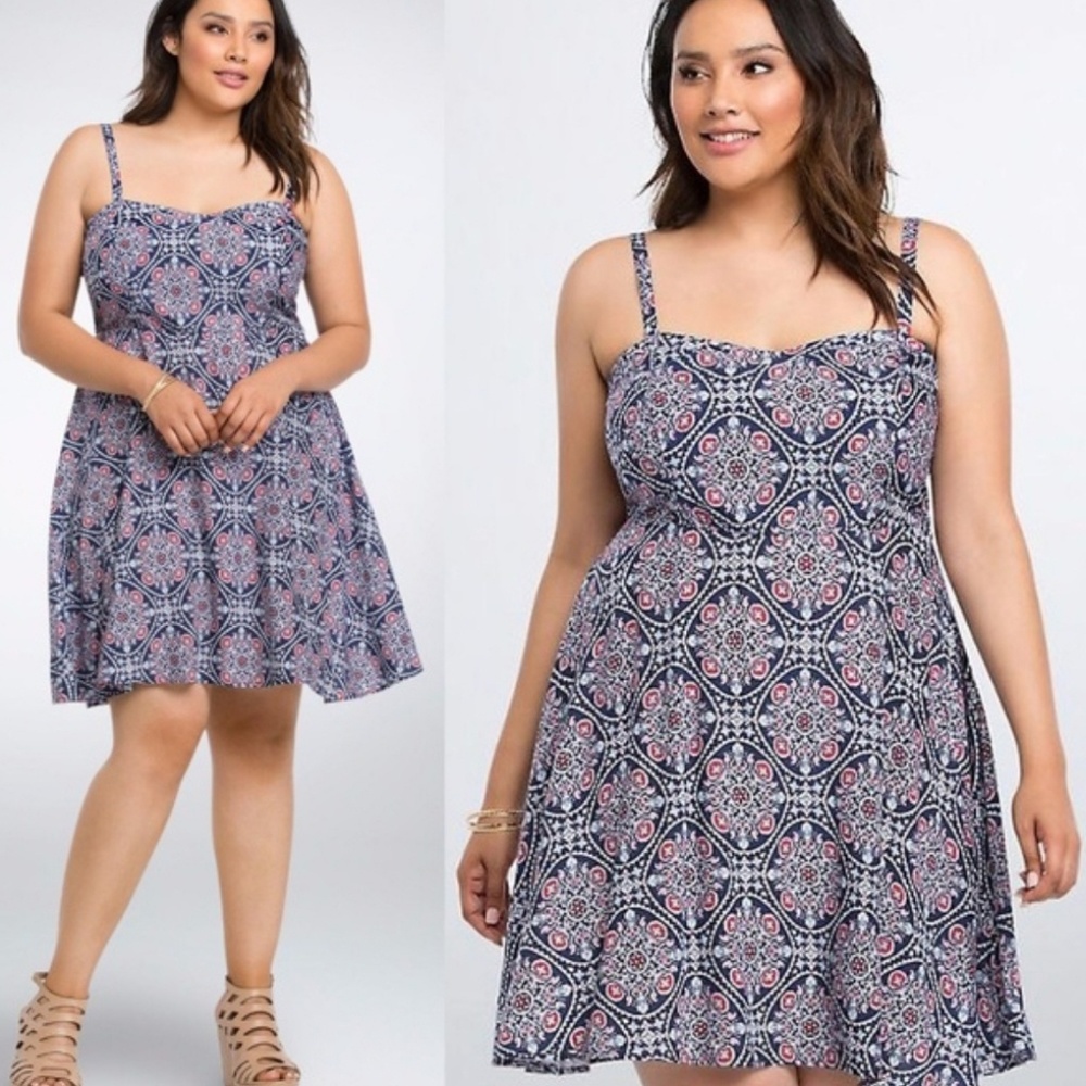 Torrid medallion challis sundress 1x